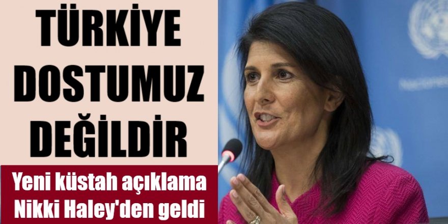 Yeni küstah açıklama Nikki Haley'den: Türkiye dostumuz değildir