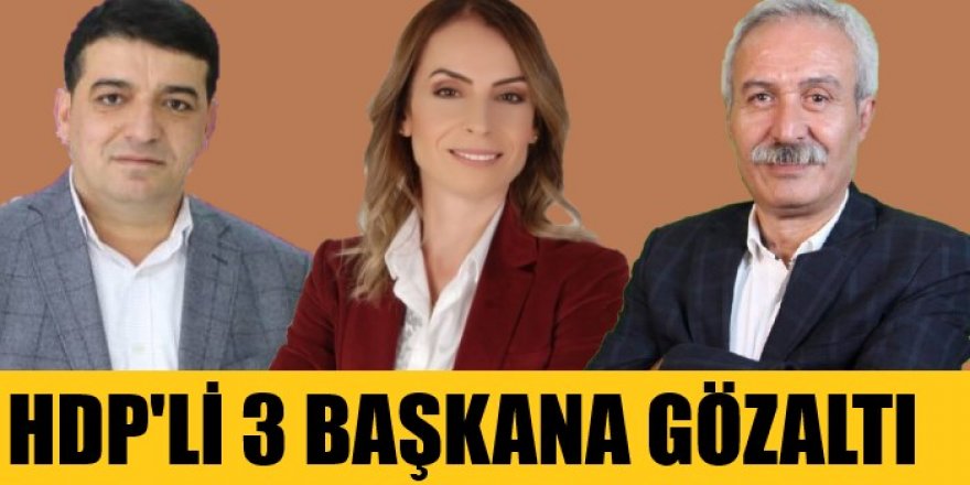 Üç HDP'li başkan gözaltına alındı
