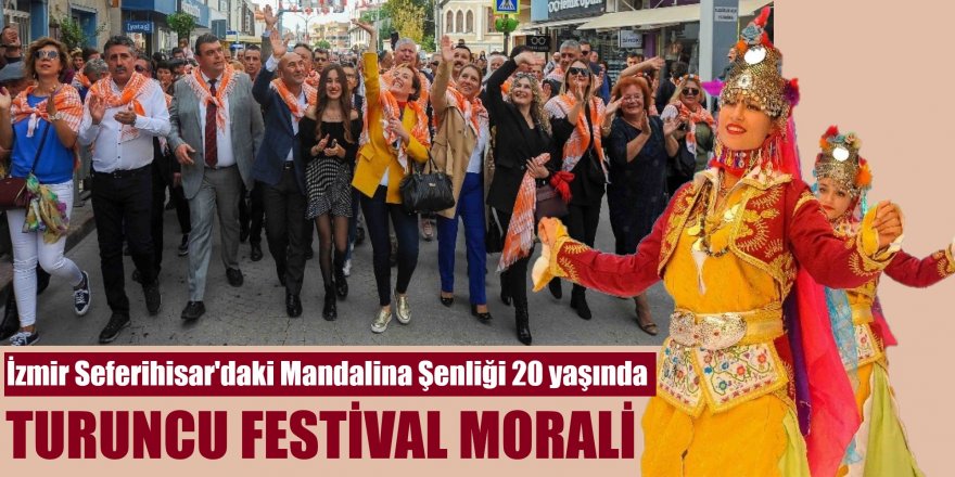 Seferihisar'daki turuncu festivale binlerce kişi katıldı