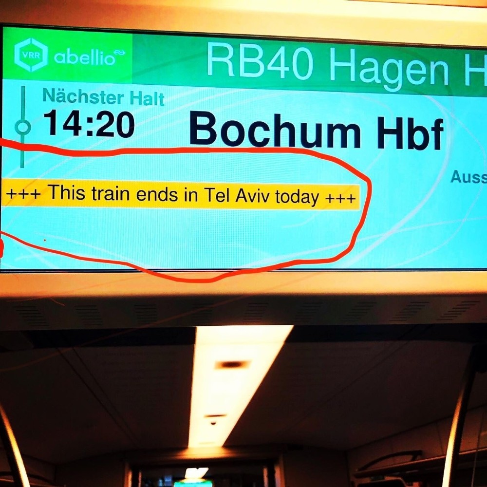 Almanya'daki tren istasyonunda "Tel Aviv" krizi