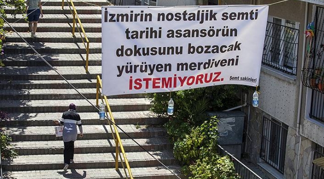 İzmir'in tarihi semtinde yürüyen merdiven krizi