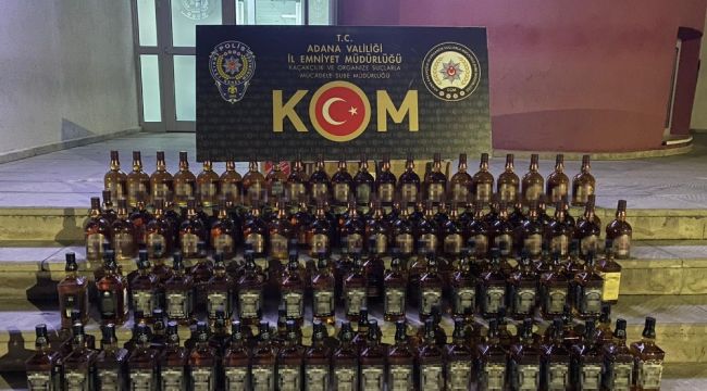 Adana'da 220 şişe sahte içki ele geçirildi