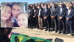 Anne ve iki evladı toprağa verildi