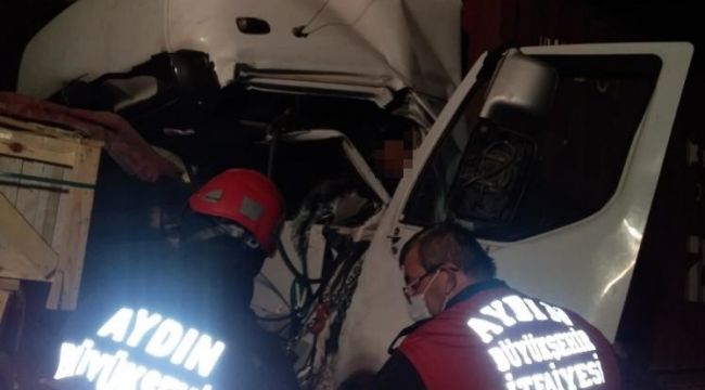 Aydın'daki feci kaza: TIR sürücüsü öldü