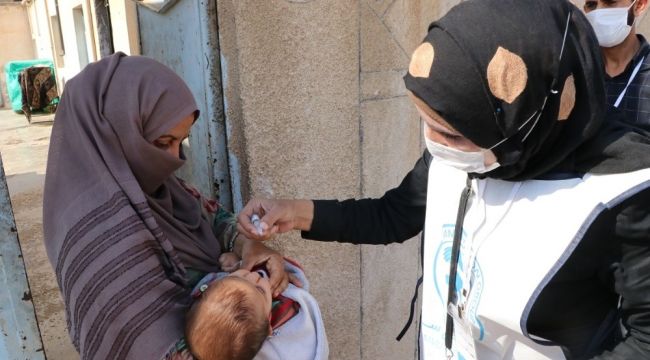 Barış Pınarı bölgesindeki çocuklar aşılandı
