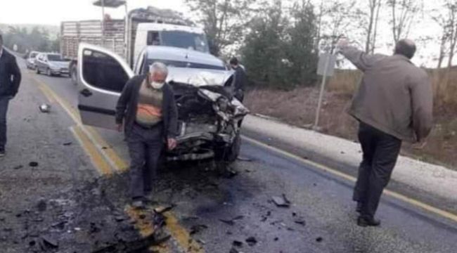 Bursa'da iki araç kafa kafaya çarpıştı: 1 ölü, 3 yaralı