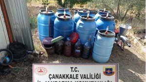 Çanakkale'de kaçak içki operasyonu