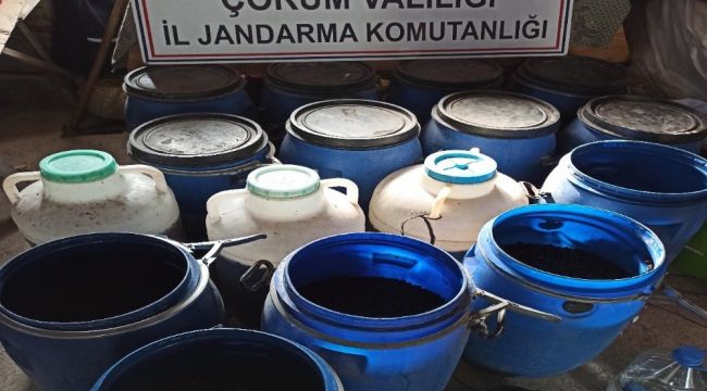 Çorum'da 2 bin 653 litre kaçak içki ele geçirildi