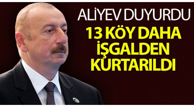 Cumhurbaşkanı Aliyev: "13 köy daha kurtarıldı"
