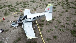 İstanbul'da eğitim uçağı düştü