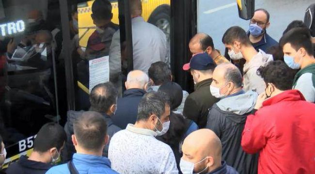 İstanbul Esenyurt'ta minibüsler 'koronabüs' oldu