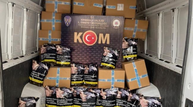 Kırıkkale'de 1 ton kaçak tütün ele geçirildi