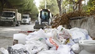 Konak'ta 7/24 molozla mücadele