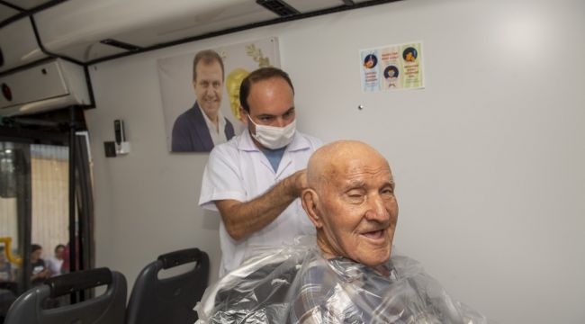 Mersin'de pandemi döneminde 'mobil kuaför' hizmeti