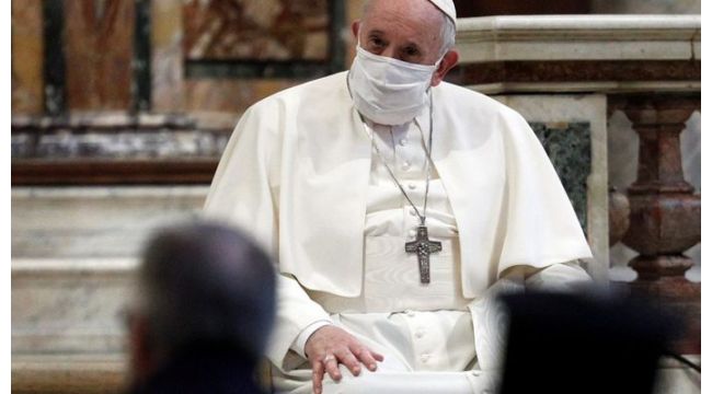 Papa Francis ilk kez maske ile görüntülendi