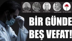 TTB: Bir günde 5 sağlık çalışanını COVID-19 nedeniyle kaybettik