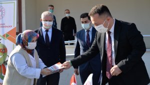 3 bin adet "Gıdanı Koru" yazılı bez maske dağıtıldı