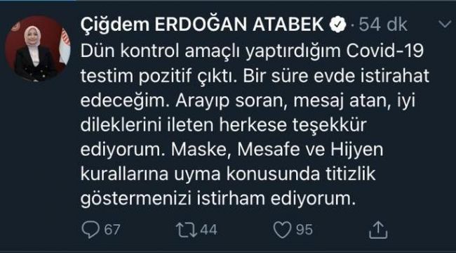 AK Parti Sakarya Milletvekili Atabek'in korona virüs testi pozitif çıktı