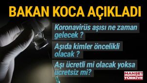 Aşı Türkiye'ye yola çıktı! Ücretlimi olacak?