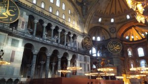 Ayasofya'da dev iskele 7 yıl sonra kaldırıldı