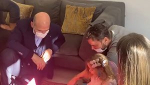 Bakan Soylu'dan minik Ayda'ya ziyaret