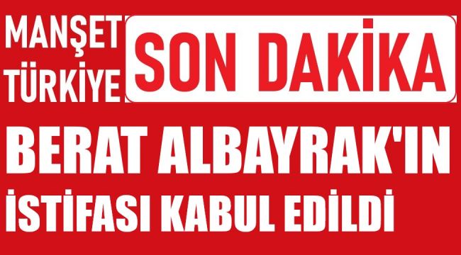 Berat Albayrak'ın istifası kabul edildi