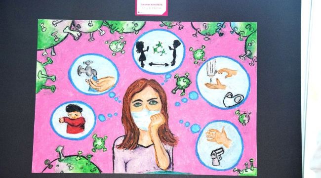 Çocuklar Coronavirüs'ü böyle resimledi