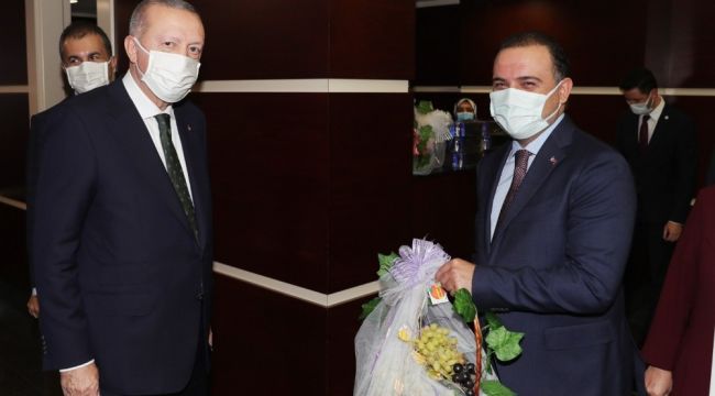 Cumhurbaşkanı Erdoğan'a üzümlü teşekkür