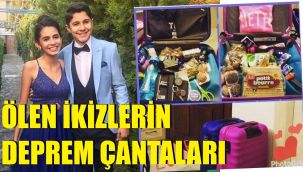 Deprem çantası hazırlamışlar