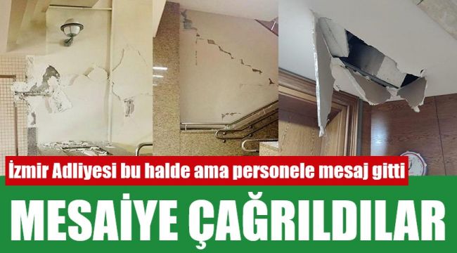 Depremde hasar gören adliye binasında yarın mesai var