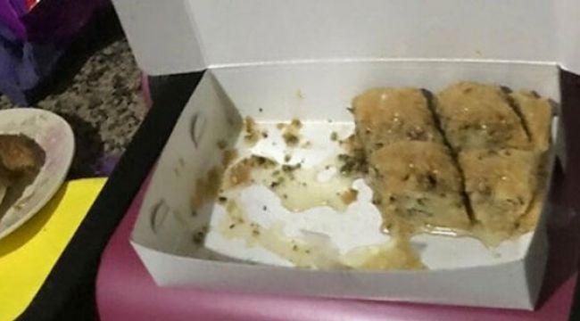 Evi terkeden eşinin ailesine zehirli baklava gönderdi