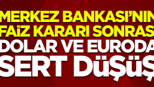 Faiz kararı sonrası dolar sert düştü