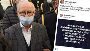 İzmir'deki tutuklu müteahhit ocakta yıkılacağını paylaşmış