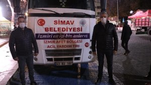 İzmirli depremzedelere Simav'dan yardım