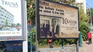 İzmit Belediyesi Ata'yı tarihi manşetlerle andı