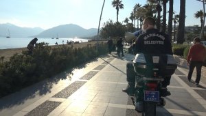 Megafonlu uyarı: Yaklaşmayın! Maske takın