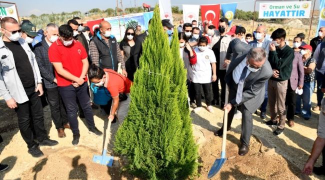 Mersin'de fidanlar toprakla buluştu