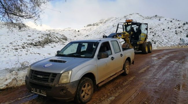 Muğla'da kar ile mücadele başladı