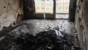 Öğretmenevindeki yangından geriye kalan