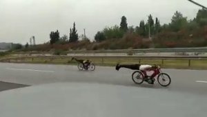 Otoyolda motosiklet yarışına 9 bin 750 lira ceza