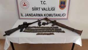 Siirt'te PKK'lı teröristlere ait mühimmat ele geçirildi