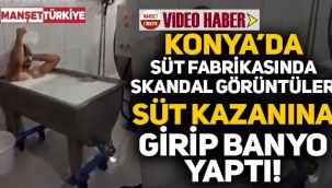 Süt fabrikasında rezalet!