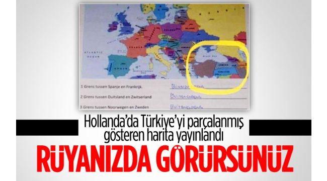 Türkiye'yi parçalanmış gösteren harita