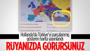 Türkiye'yi parçalanmış gösteren harita