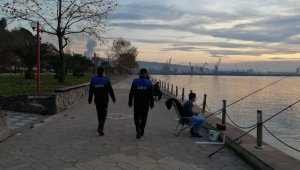 Amatör balıkçılara mesafe denetimi yapıldı