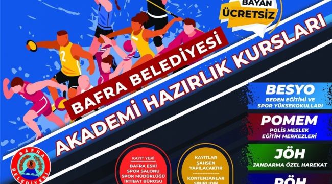 Bafra Belediyesi'nden ücretsiz akademi hazırlık kursları