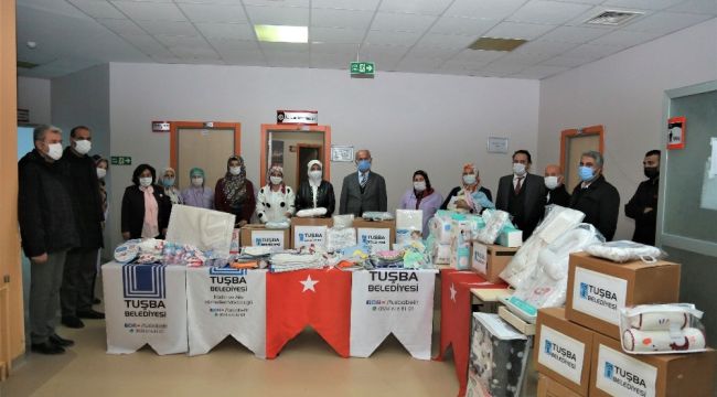 Başkan Akman'dan tedavi gören bebeklere malzeme desteği