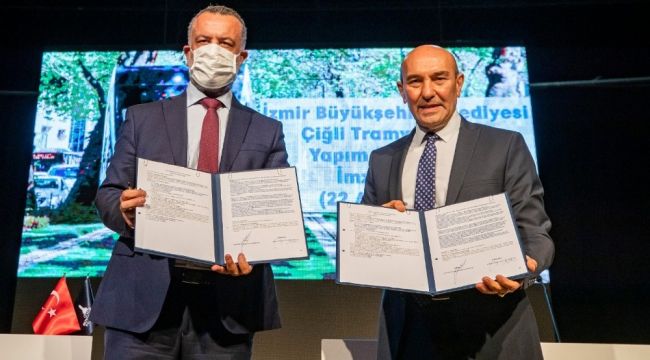 Çiğli Tramvayı'nda yapım sözleşmesi imzalandı