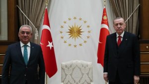 Cumhurbaşkanı Erdoğan, DSP Genel Başkanı Aksakal'ı kabul etti