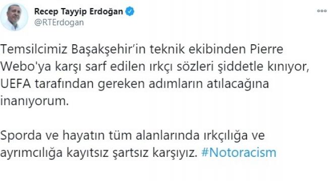 Erdoğan: Ayrımcılığa kayıtsız şartsız karşıyız